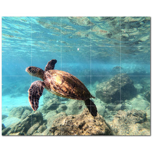 turtle ceramic tile wall mural kitchen backsplash bathroom shower p501066