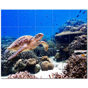 turtle ceramic tile wall mural kitchen backsplash bathroom shower p501074