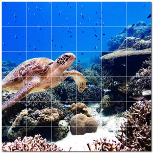 turtle ceramic tile wall mural kitchen backsplash bathroom shower p501074