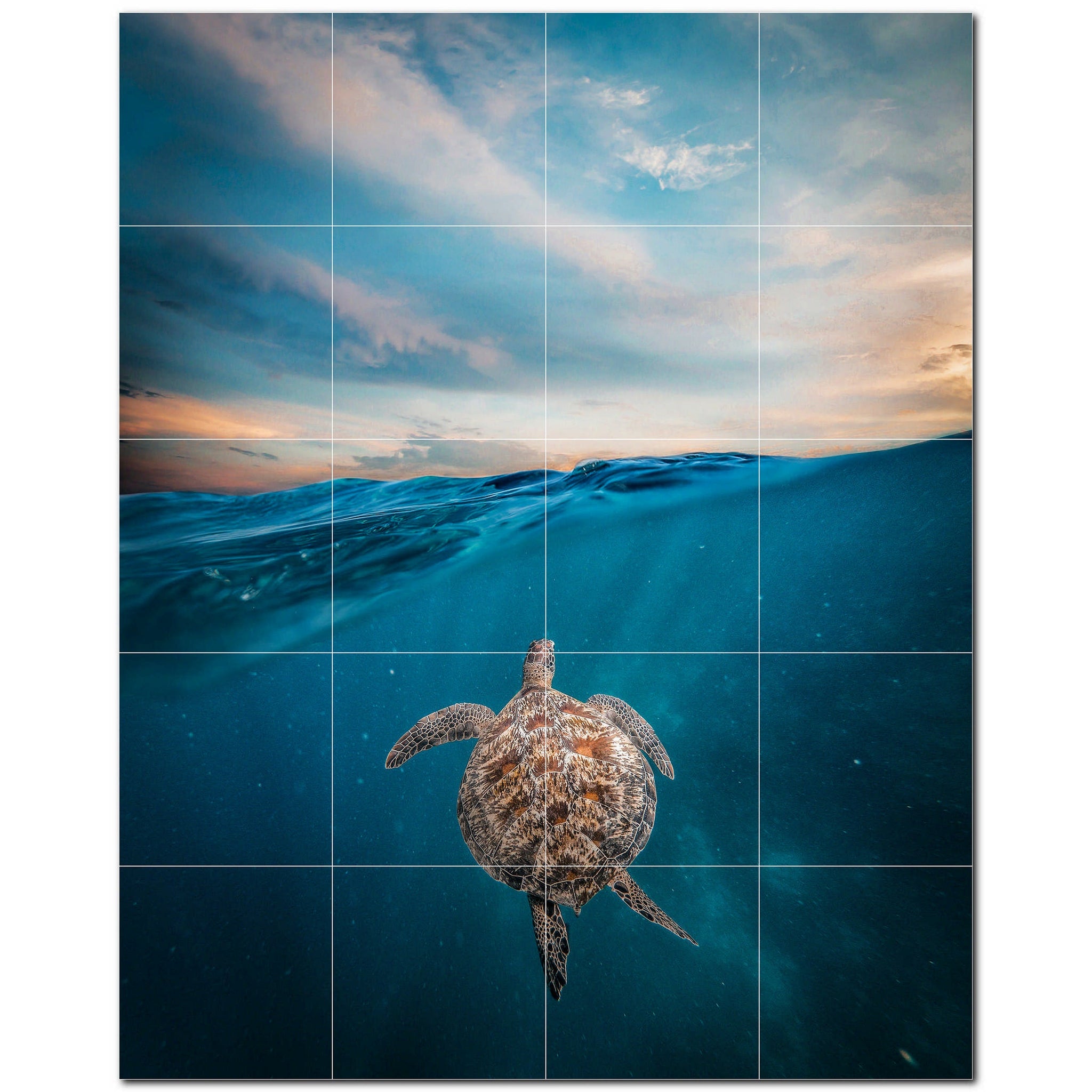 turtle ceramic tile wall mural kitchen backsplash bathroom shower p501076