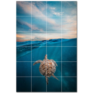 turtle ceramic tile wall mural kitchen backsplash bathroom shower p501076