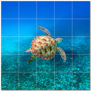 turtle ceramic tile wall mural kitchen backsplash bathroom shower p501081