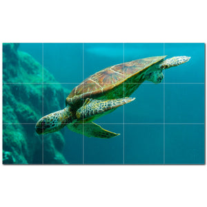 turtle ceramic tile wall mural kitchen backsplash bathroom shower p501084