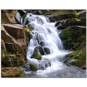 waterfalls ceramic tile wall mural kitchen backsplash bathroom shower p501085