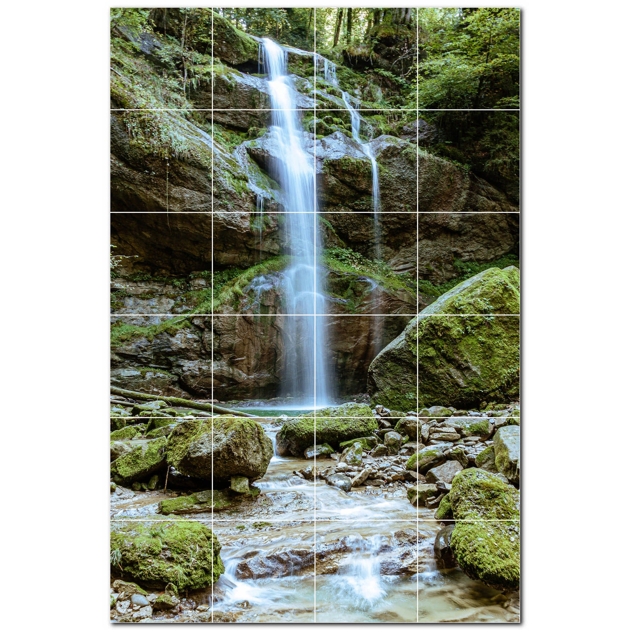 waterfalls ceramic tile wall mural kitchen backsplash bathroom shower p501087