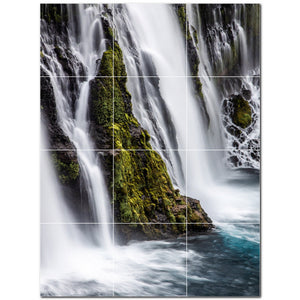 waterfalls ceramic tile wall mural kitchen backsplash bathroom shower p501089