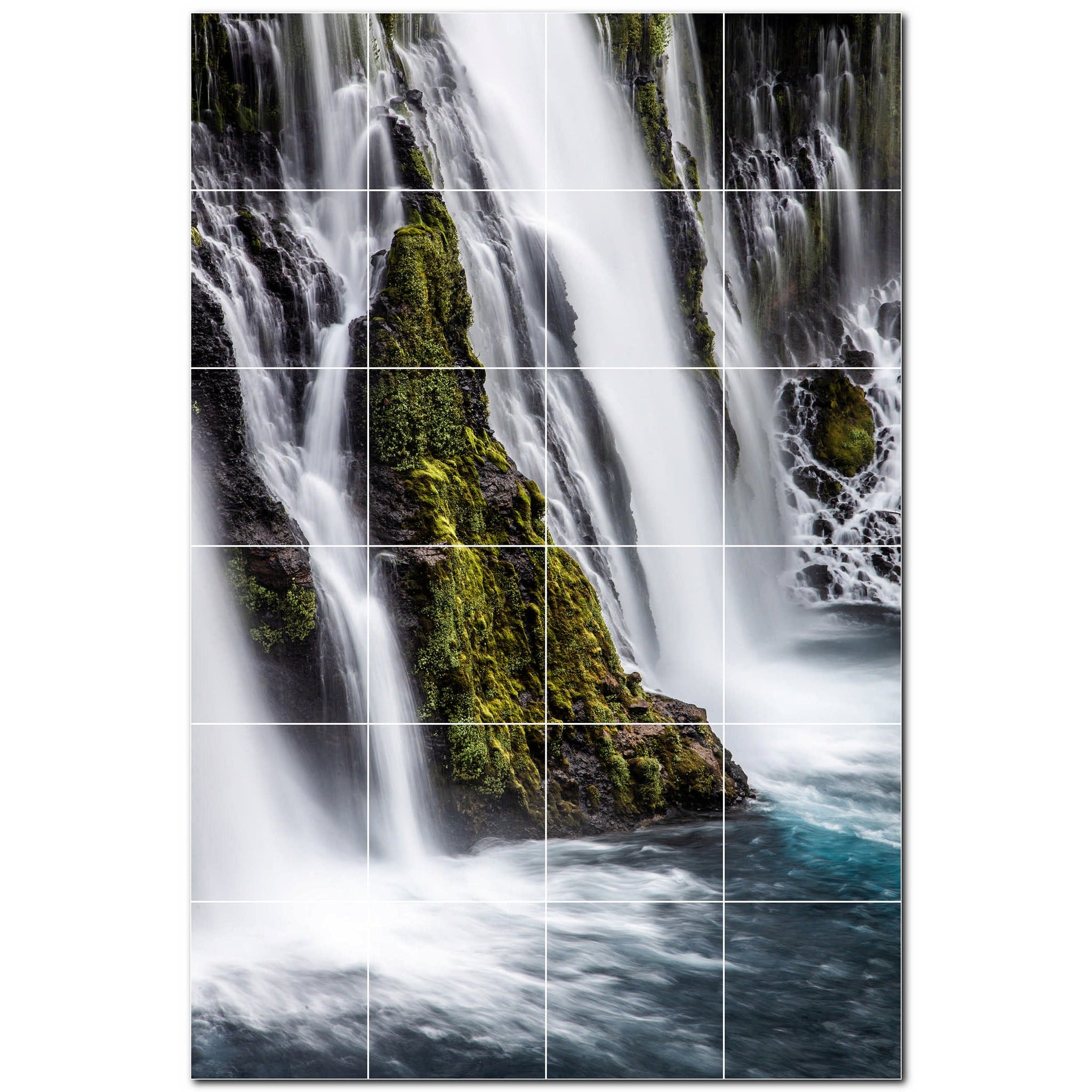 waterfalls ceramic tile wall mural kitchen backsplash bathroom shower p501089