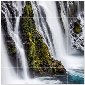 waterfalls ceramic tile wall mural kitchen backsplash bathroom shower p501089