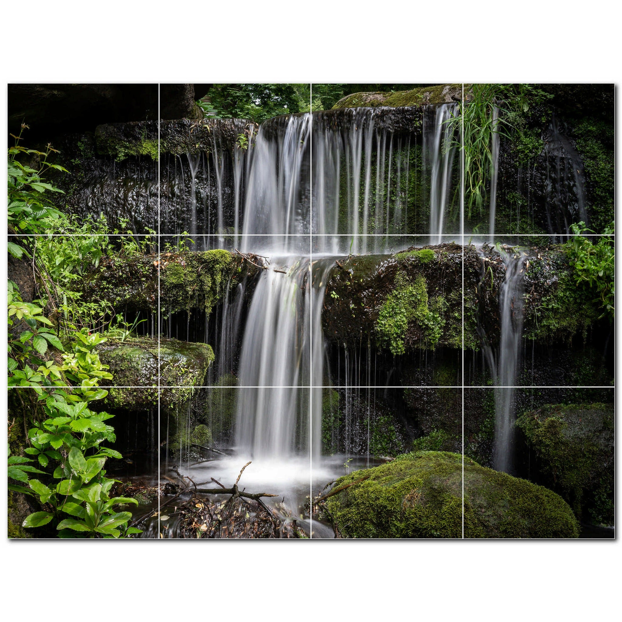 waterfalls ceramic tile wall mural kitchen backsplash bathroom shower p501090