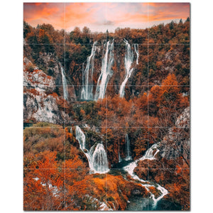 waterfalls ceramic tile wall mural kitchen backsplash bathroom shower p501091