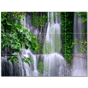 waterfalls ceramic tile wall mural kitchen backsplash bathroom shower p501092