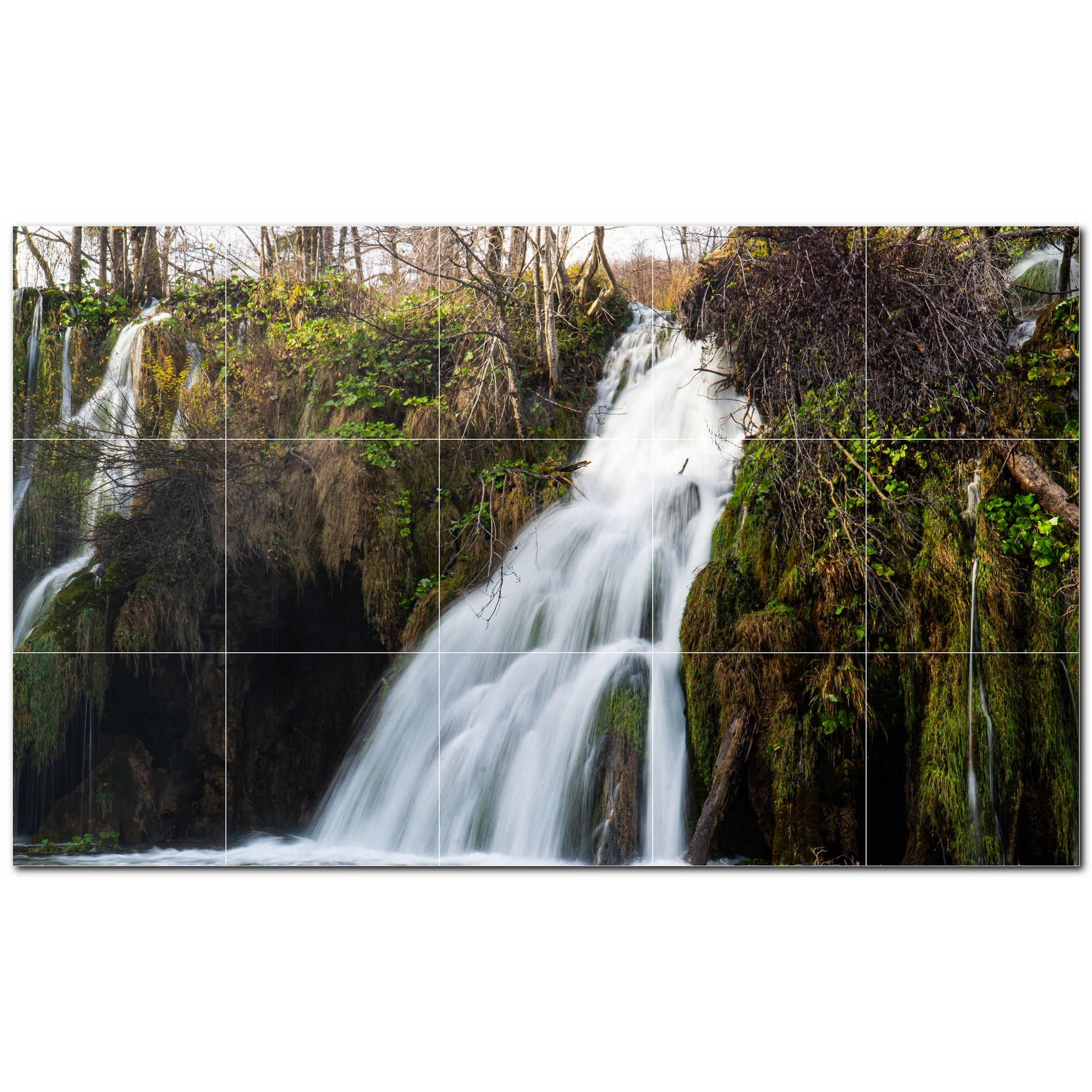 waterfalls ceramic tile wall mural kitchen backsplash bathroom shower p501093