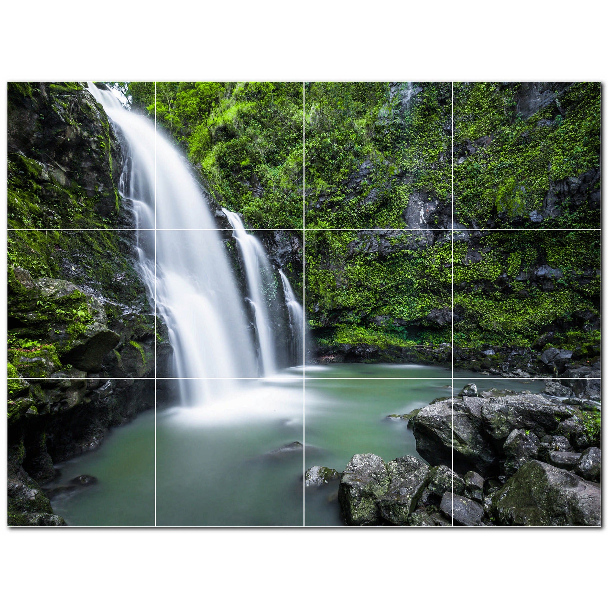 waterfalls ceramic tile wall mural kitchen backsplash bathroom shower p501102