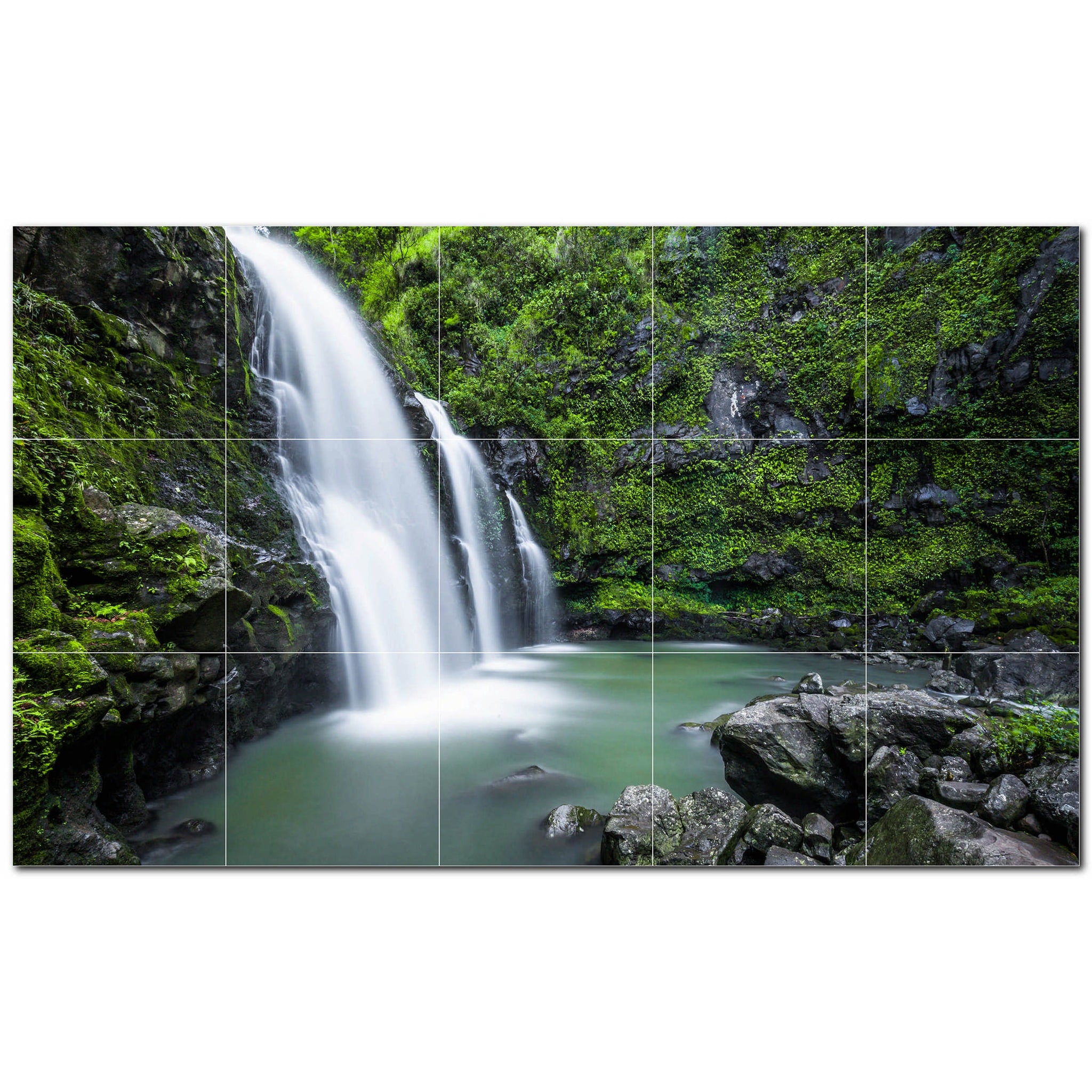 waterfalls ceramic tile wall mural kitchen backsplash bathroom shower p501102