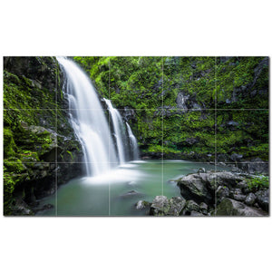 waterfalls ceramic tile wall mural kitchen backsplash bathroom shower p501102