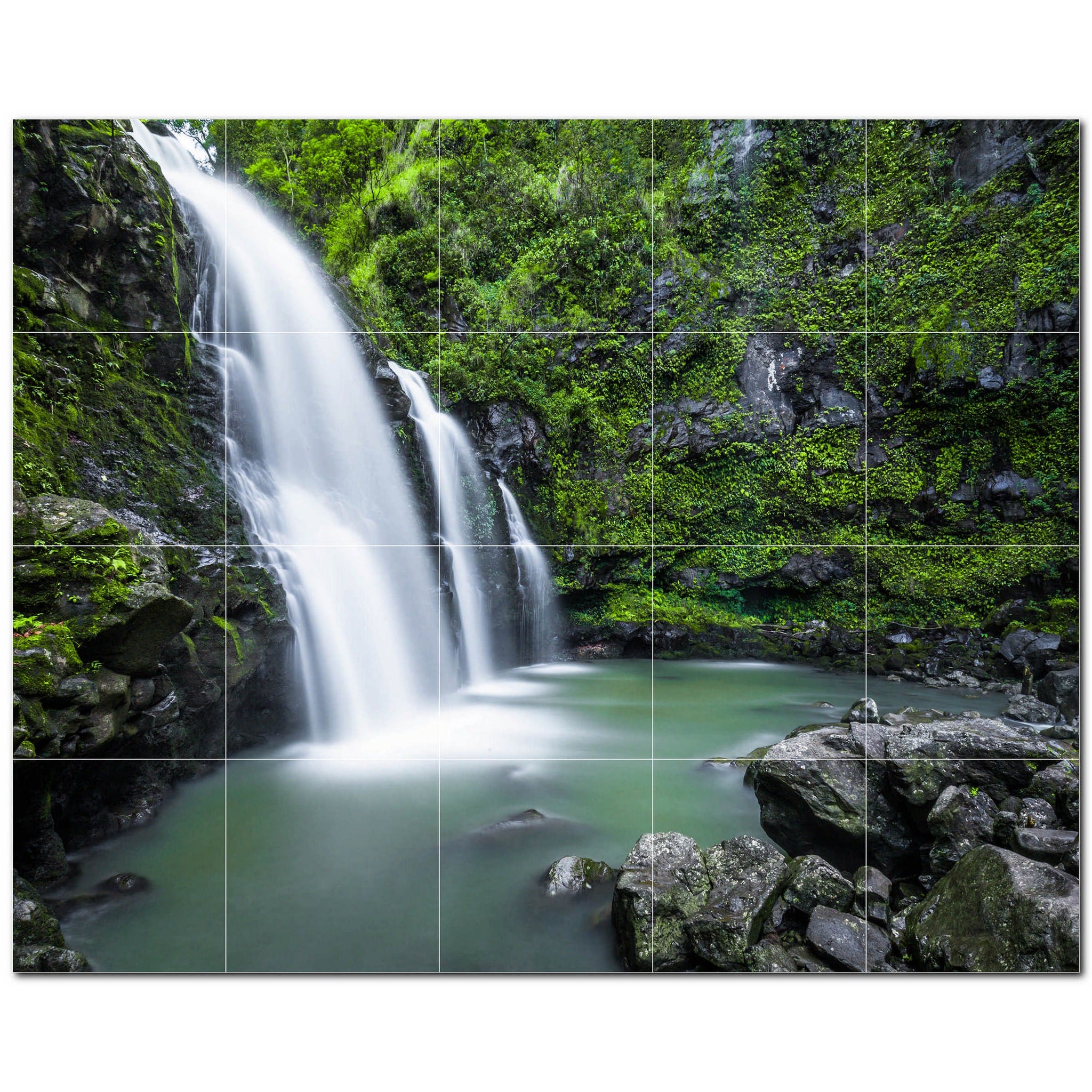 waterfalls ceramic tile wall mural kitchen backsplash bathroom shower p501102