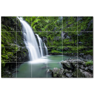 waterfalls ceramic tile wall mural kitchen backsplash bathroom shower p501102