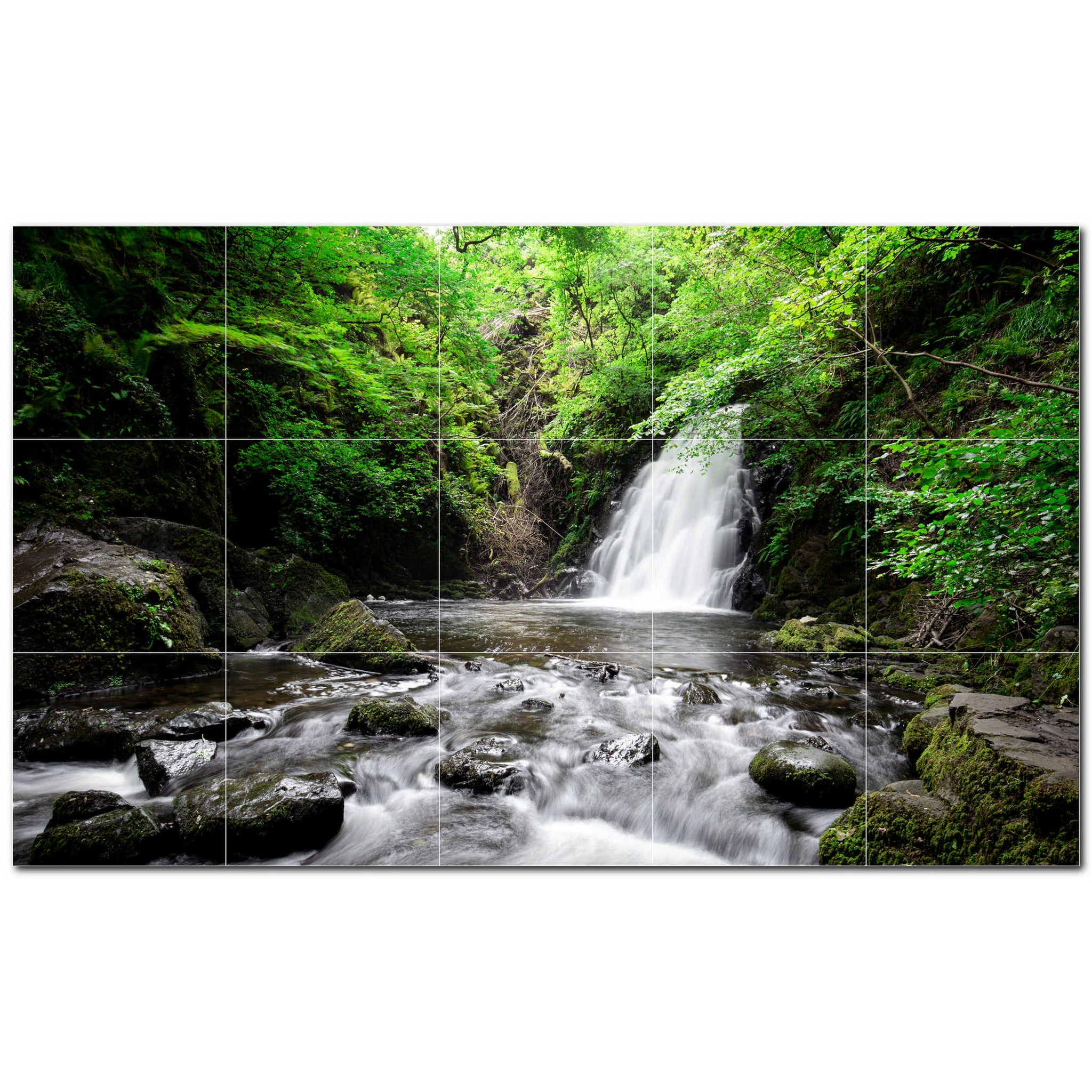 waterfalls ceramic tile wall mural kitchen backsplash bathroom shower p501106