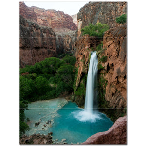 waterfalls ceramic tile wall mural kitchen backsplash bathroom shower p501108