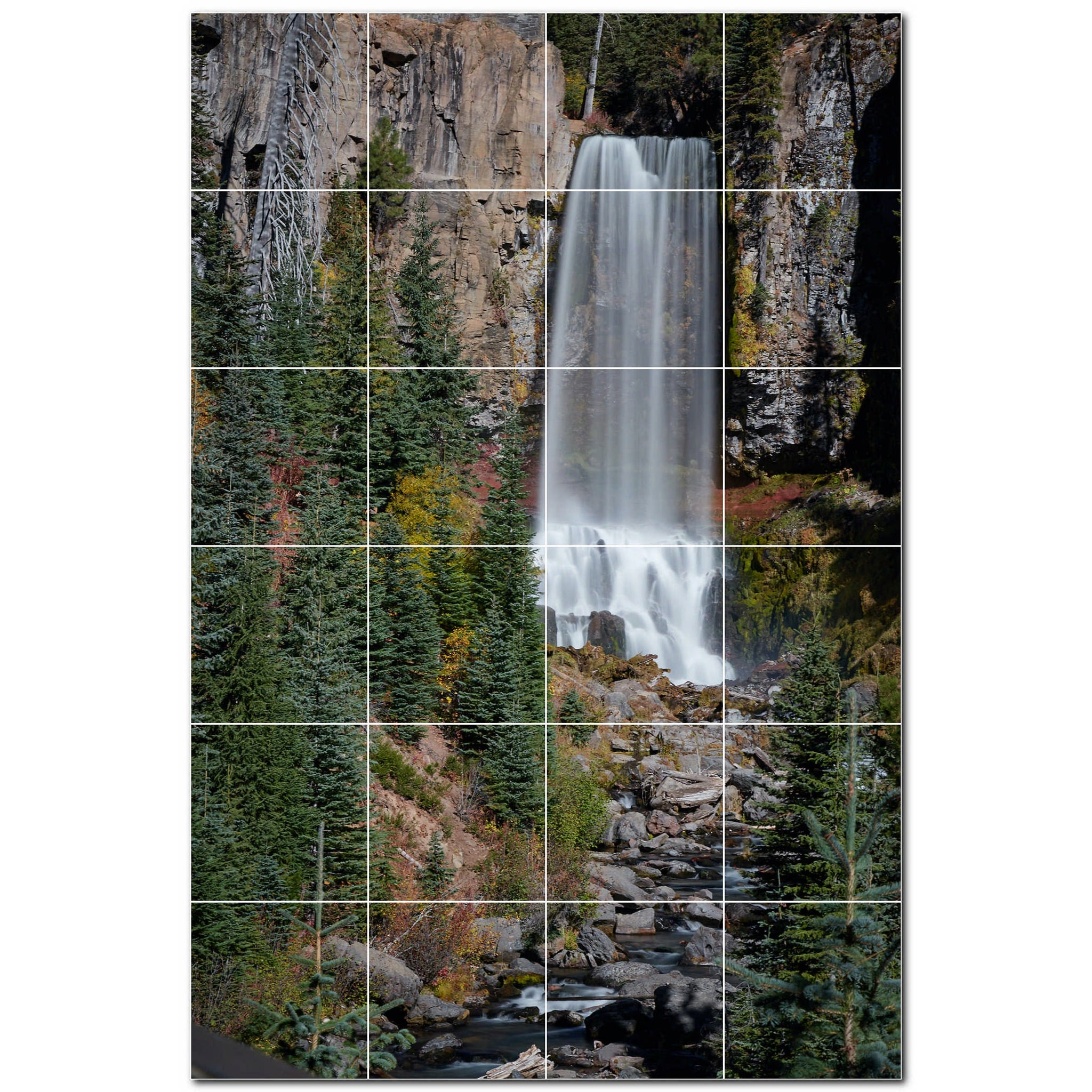 waterfalls ceramic tile wall mural kitchen backsplash bathroom shower p501118