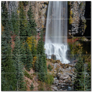 waterfalls ceramic tile wall mural kitchen backsplash bathroom shower p501118