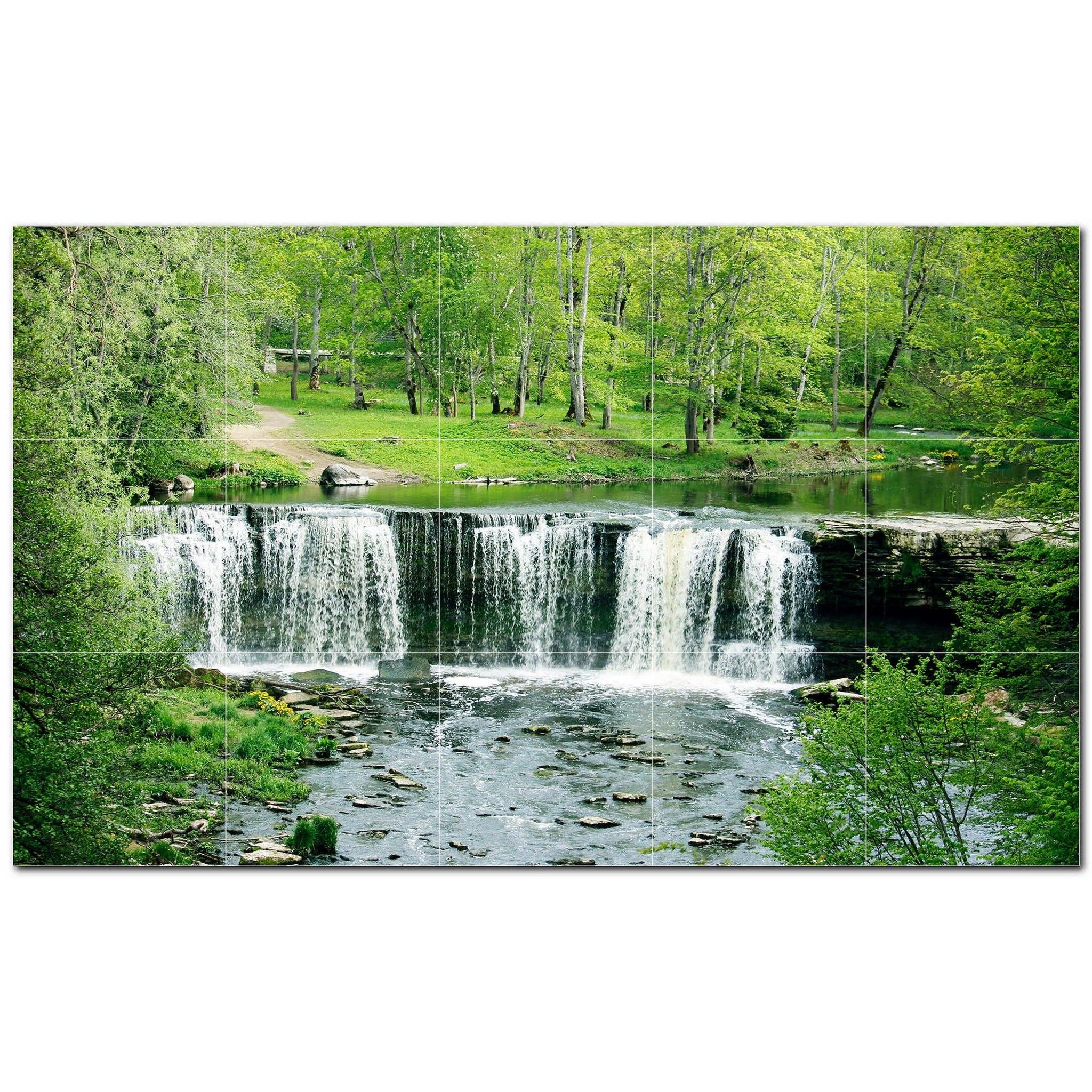 waterfalls ceramic tile wall mural kitchen backsplash bathroom shower p501132