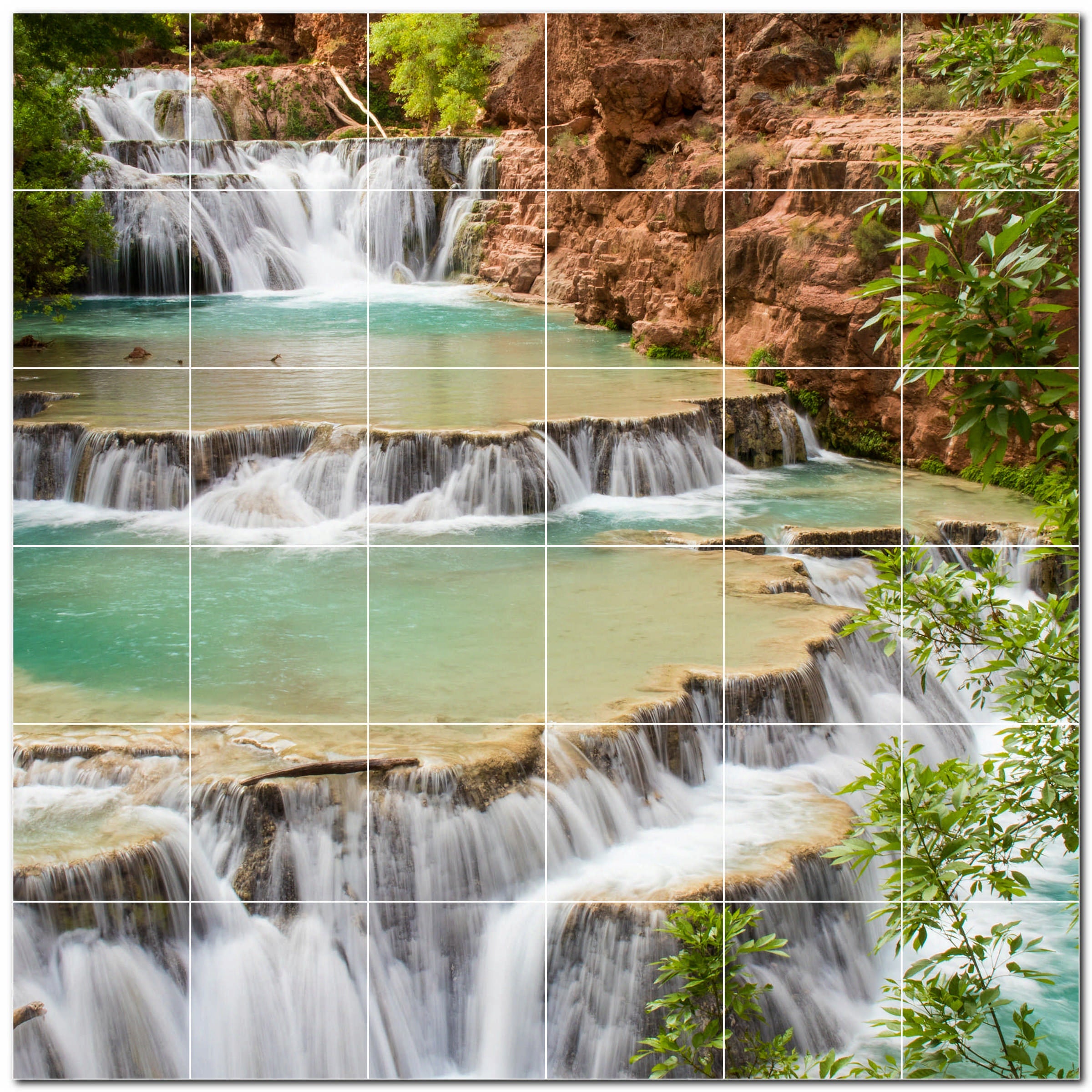 Waterfalls Ceramic Tile Wall Mural Kitchen Backsplash Bathroom Shower ...