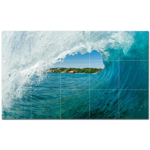 waves ceramic tile wall mural kitchen backsplash bathroom shower p501150