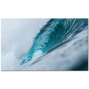 waves ceramic tile wall mural kitchen backsplash bathroom shower p501158