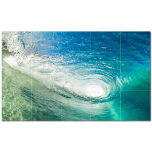 waves ceramic tile wall mural kitchen backsplash bathroom shower p501161