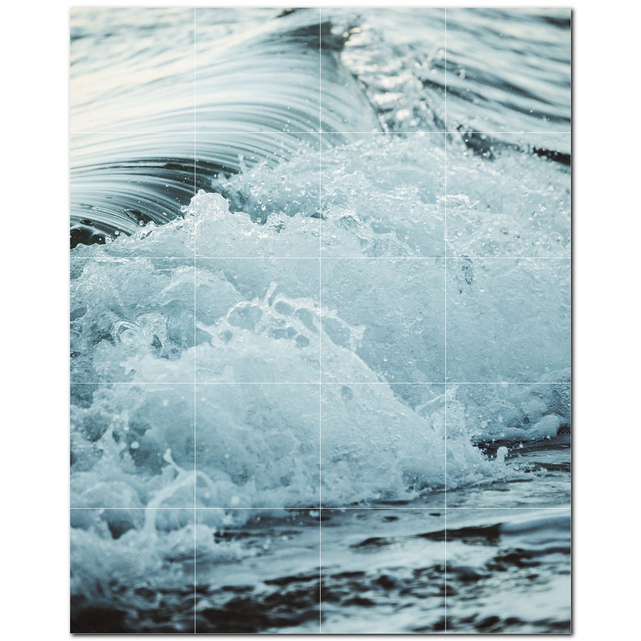 waves ceramic tile wall mural kitchen backsplash bathroom shower p501166