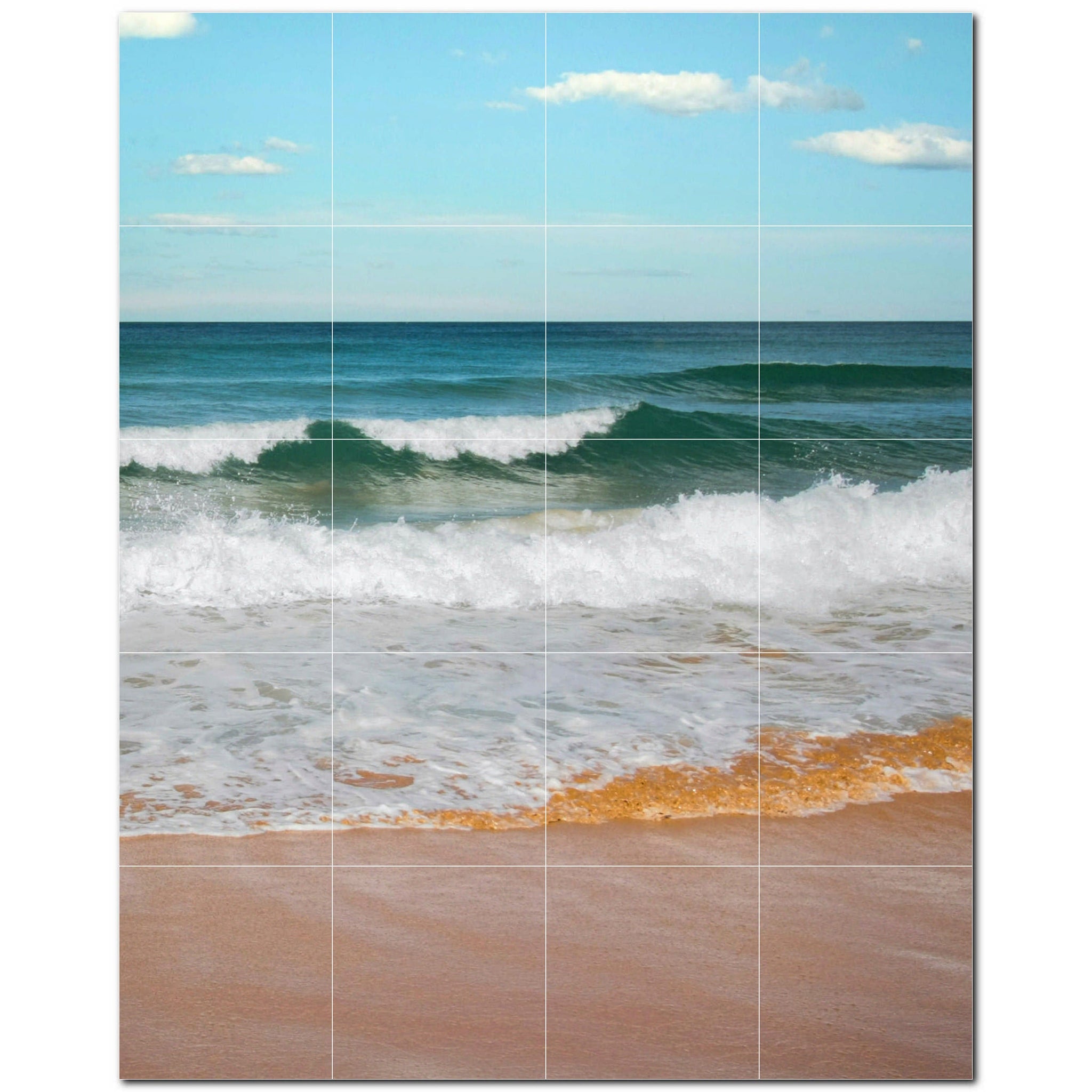 waves ceramic tile wall mural kitchen backsplash bathroom shower p501168