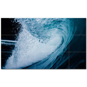 waves ceramic tile wall mural kitchen backsplash bathroom shower p501183