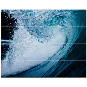 waves ceramic tile wall mural kitchen backsplash bathroom shower p501183
