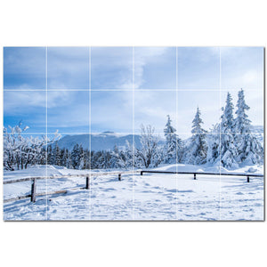 Winter Ceramic Tile Wall Mural Kitchen Backsplash Bathroom Shower P501221