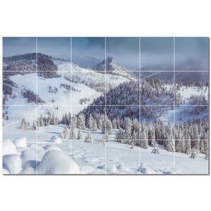 Winter Ceramic Tile Wall Mural Kitchen Backsplash Bathroom Shower P501223