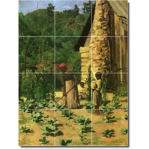 thomas anschutz country painting ceramic tile mural p00282