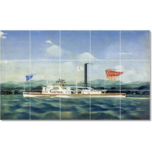 james bard boat ship painting ceramic tile mural p22053