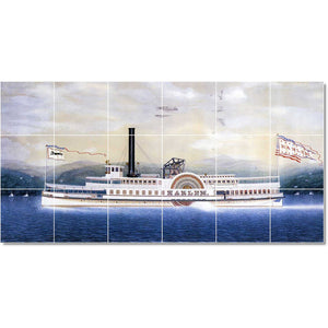 james bard boat ship painting ceramic tile mural p22070