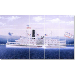 james bard boat ship painting ceramic tile mural p22079