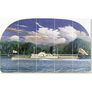 james bard boat ship painting ceramic tile mural p22089