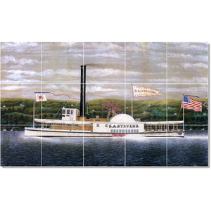 james bard boat ship painting ceramic tile mural p22100
