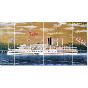 james bard boat ship painting ceramic tile mural p22102