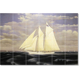 james bard boat ship painting ceramic tile mural p22115