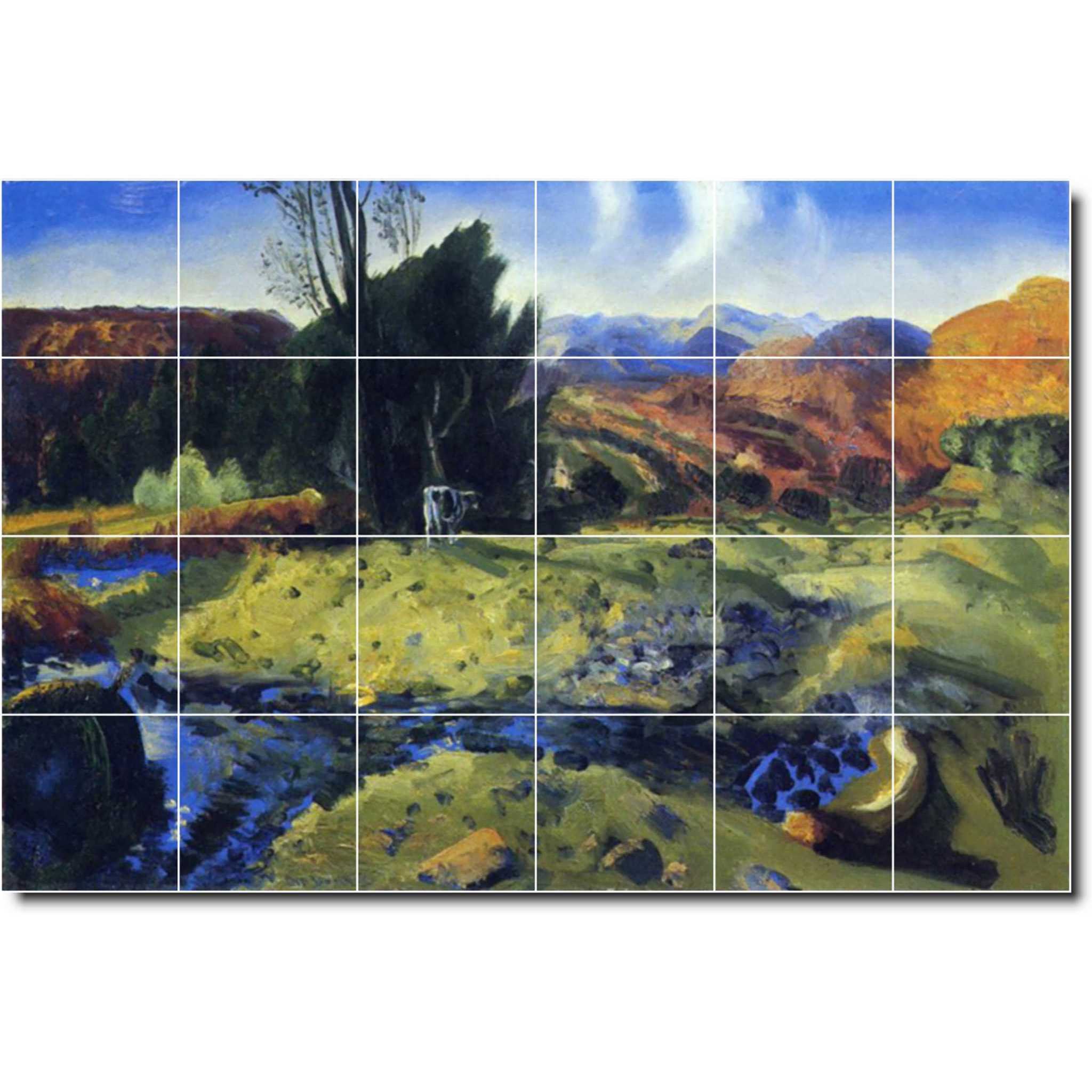 george bellows country painting ceramic tile mural p00346