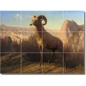 albert bierstadt animal painting ceramic tile mural p00359