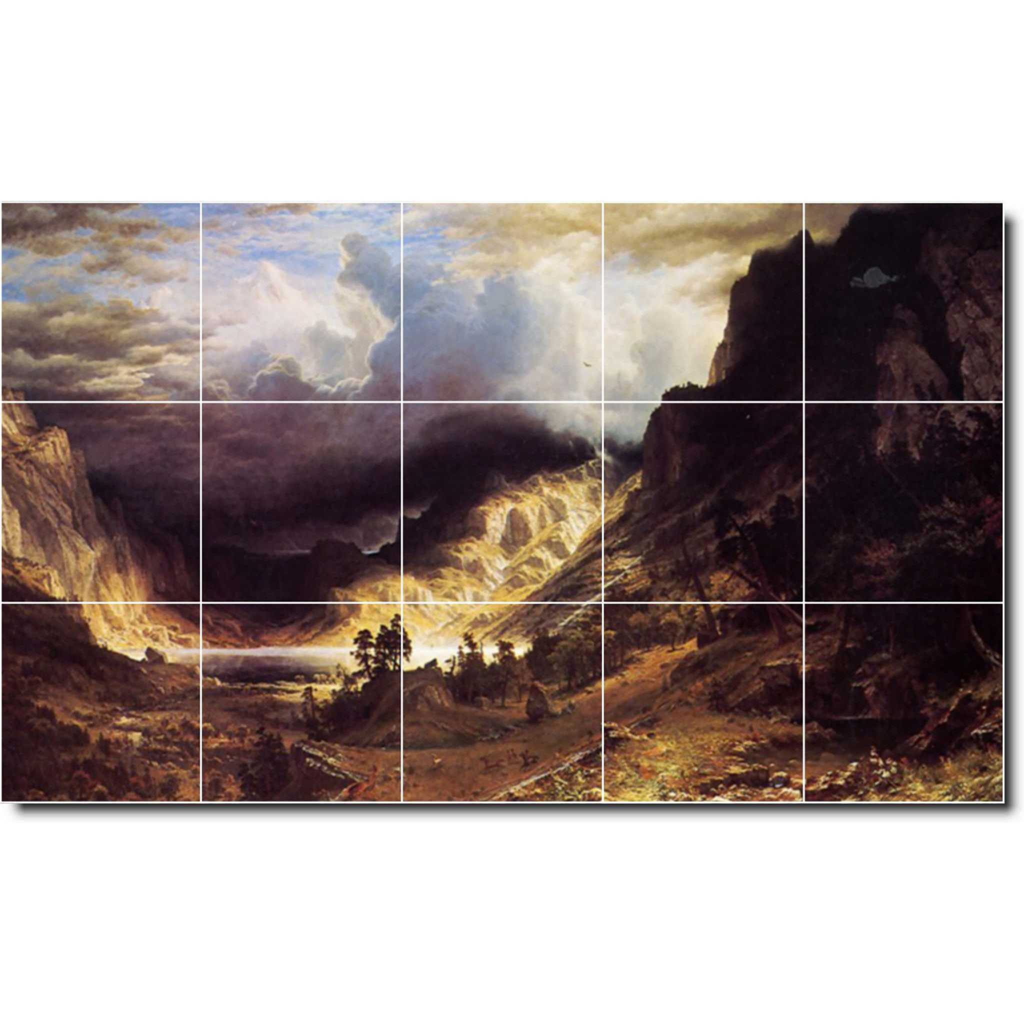 albert bierstadt landscape painting ceramic tile mural p00361