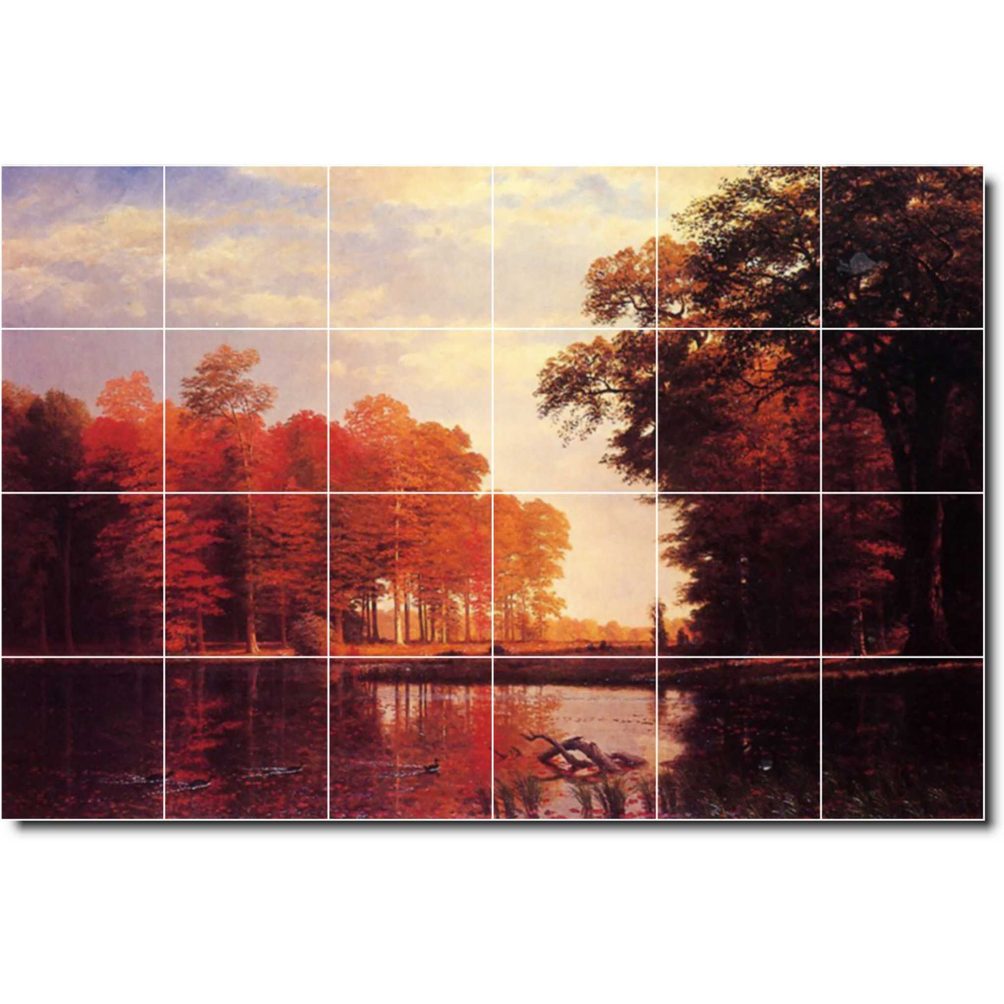 albert bierstadt landscape painting ceramic tile mural p00370