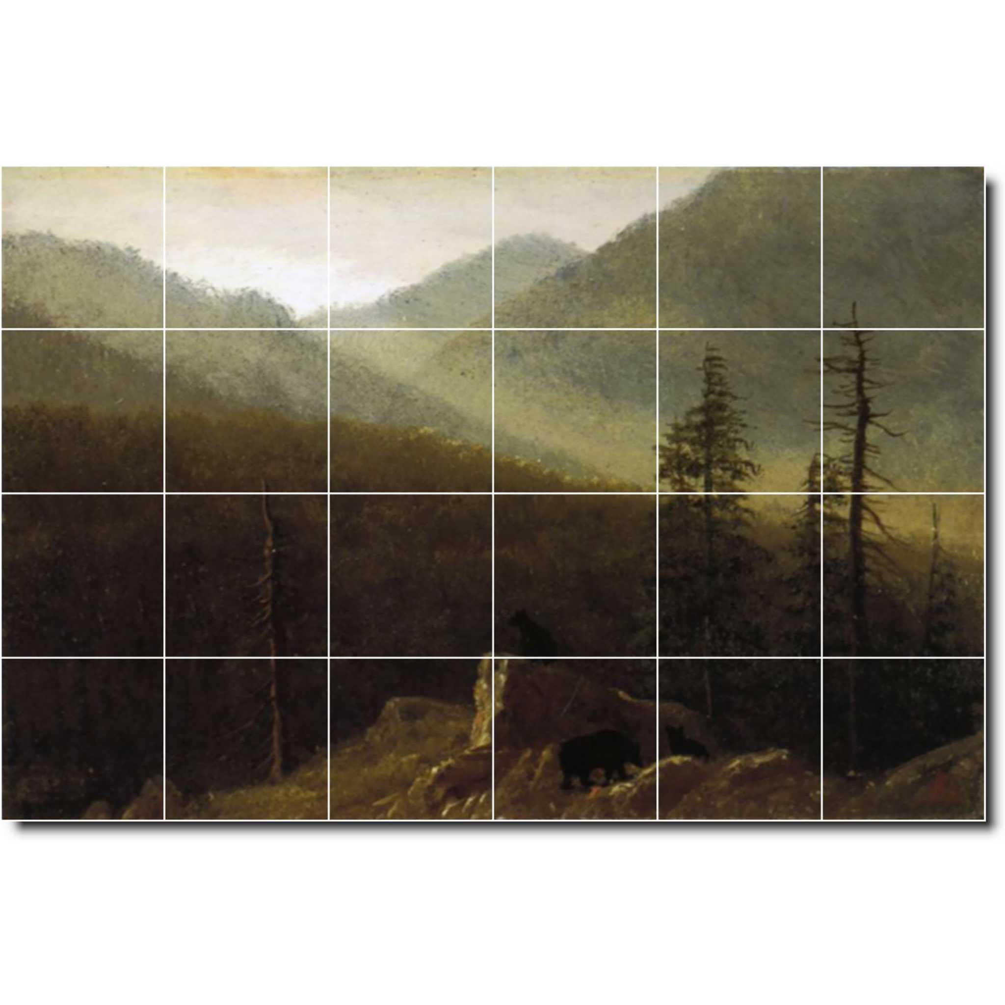 albert bierstadt animal painting ceramic tile mural p00376