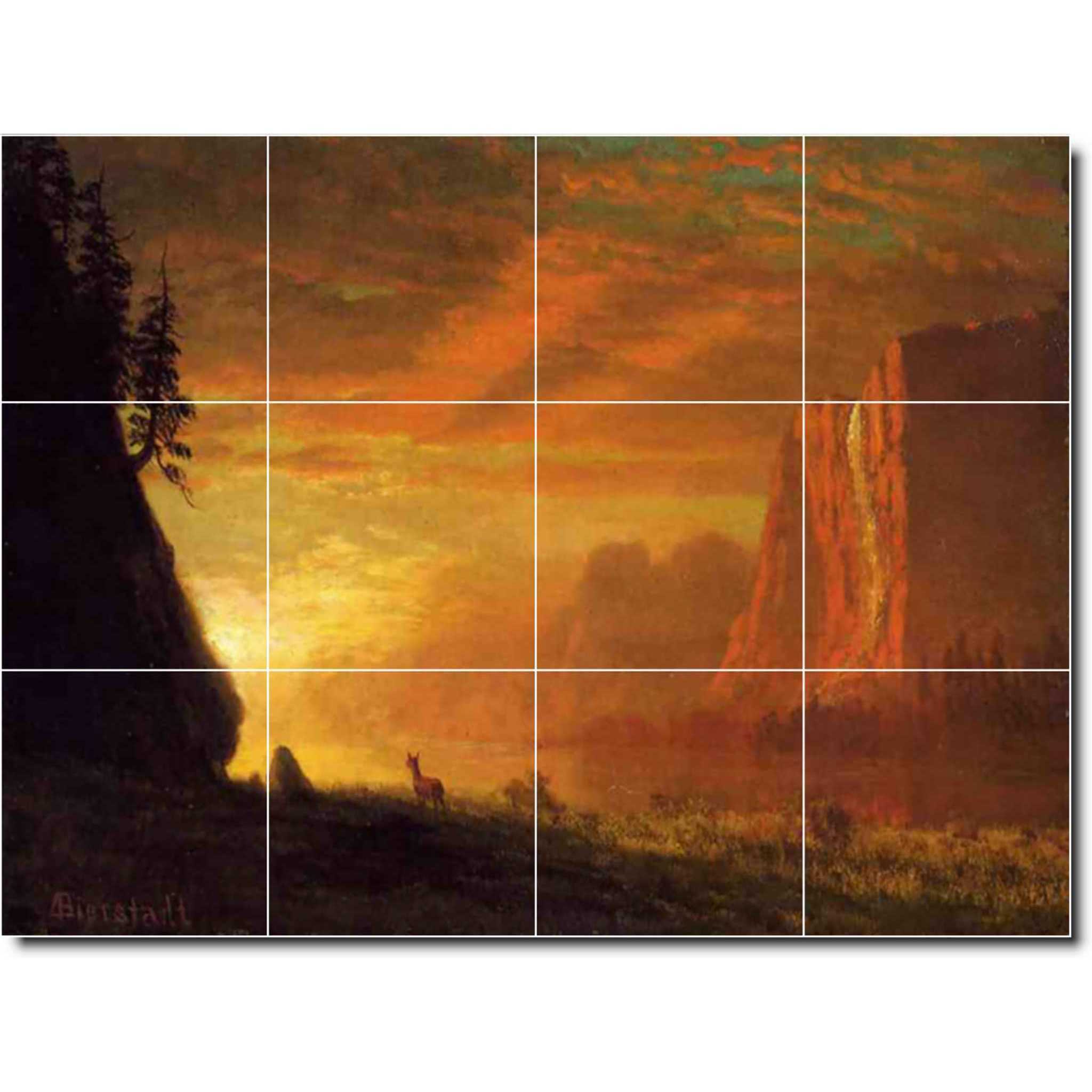 albert bierstadt animal painting ceramic tile mural p00402